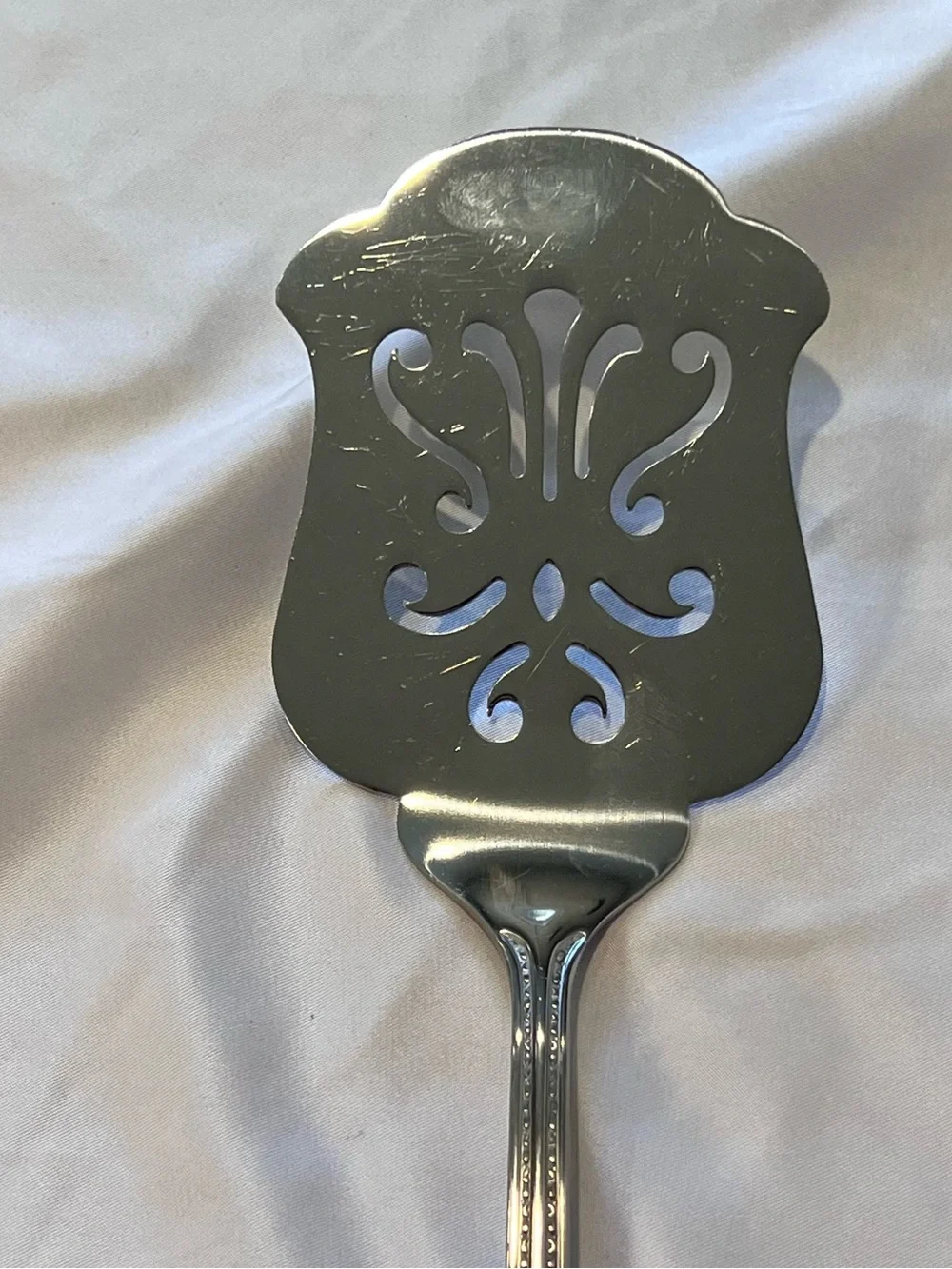 Reed & Barton Copley Stainless Pierced Pie Server Cake Serving Utensil